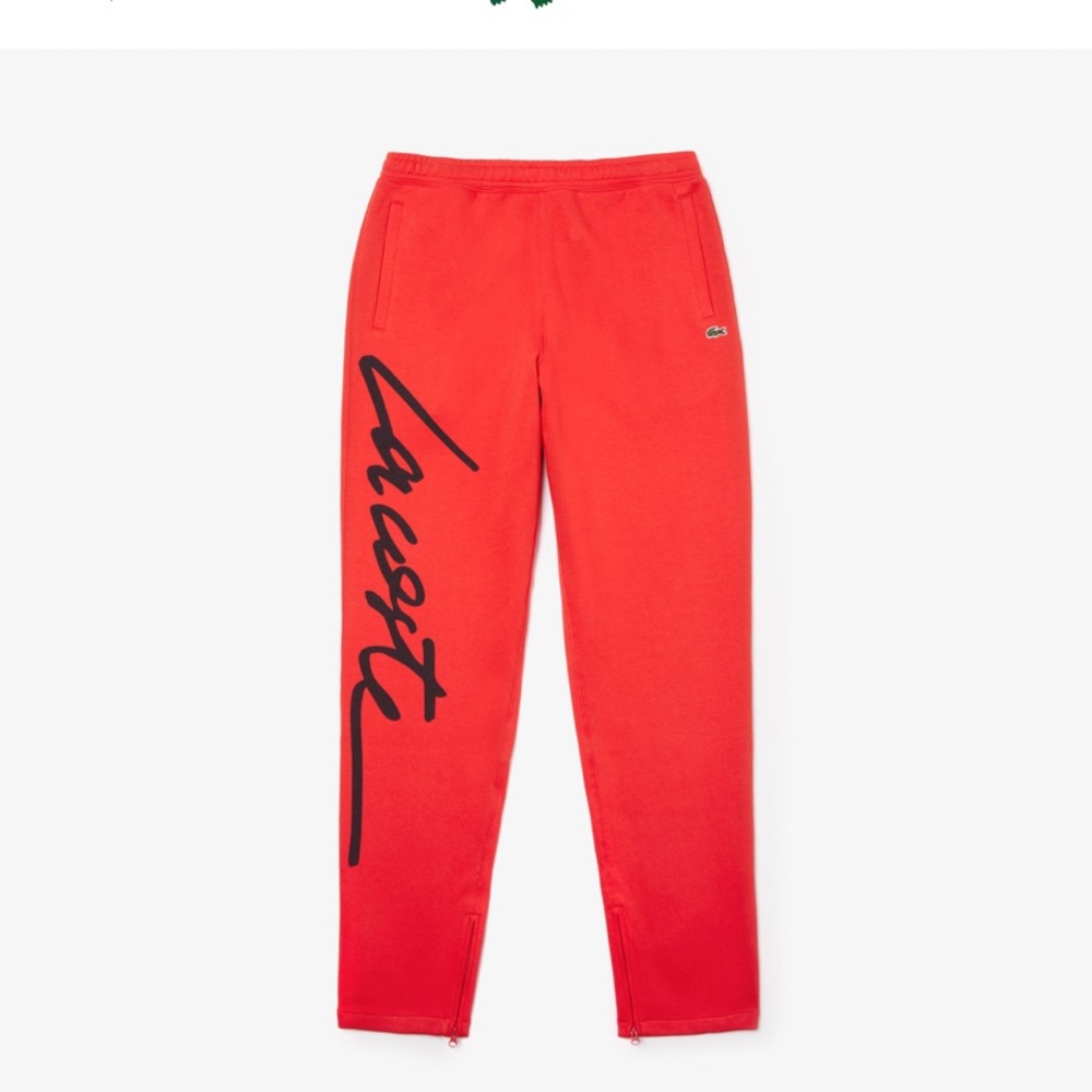 LACOSTE Unisex LIVE signature fleece red 2xl pants